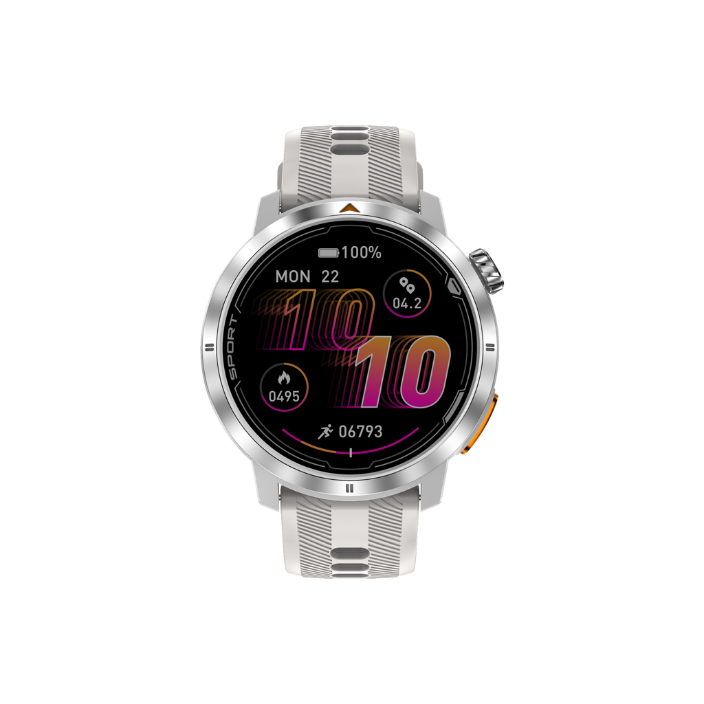 XG9 Smart Watch Silver White Worn