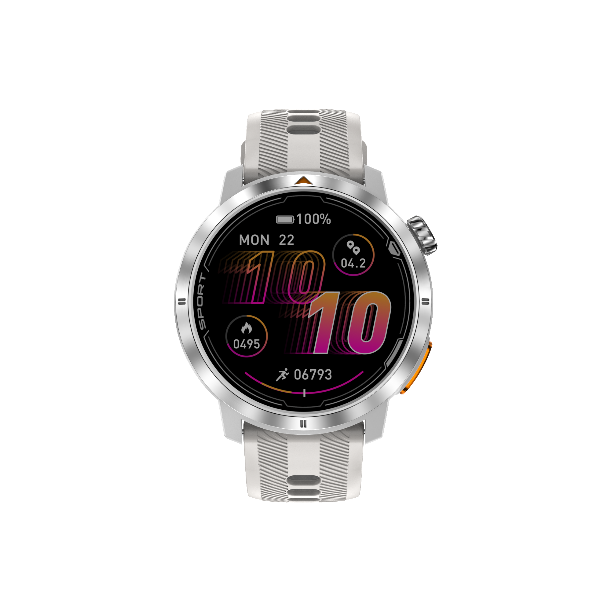 XG9 Smart Watch Silver White Worn