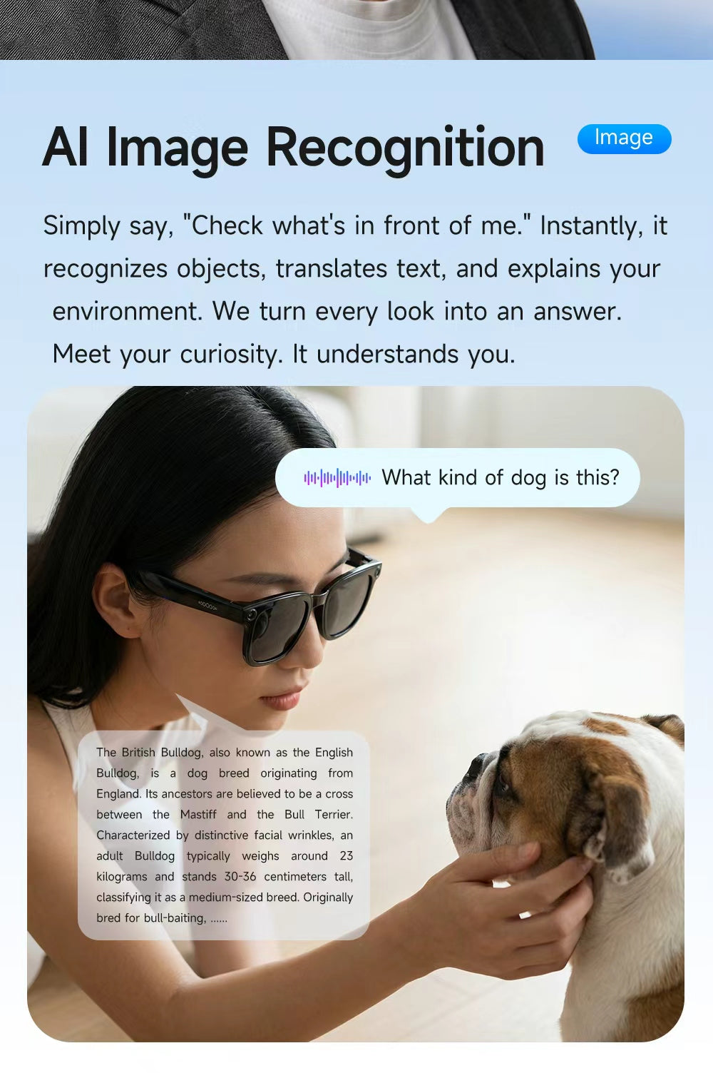 WearProx Vision AI image recognition feature